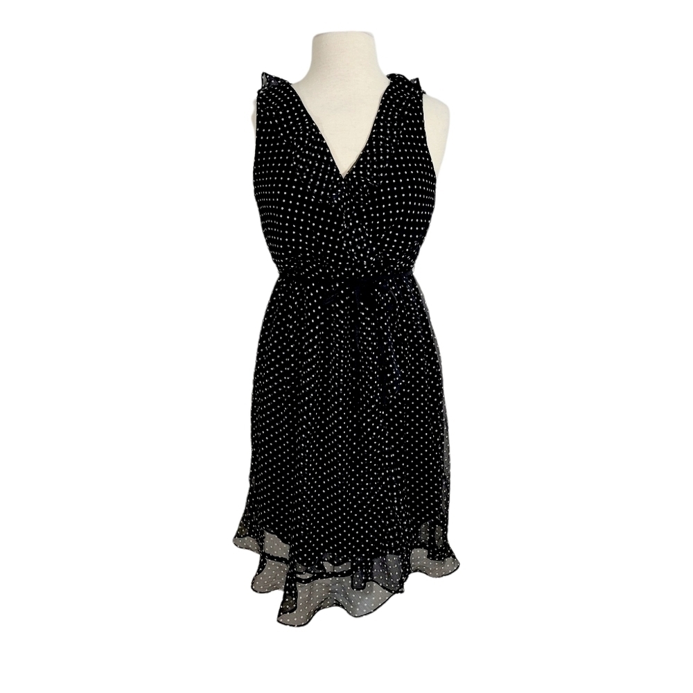 NWT Motherhood Black & White Polkadot Organza Maternity Dress